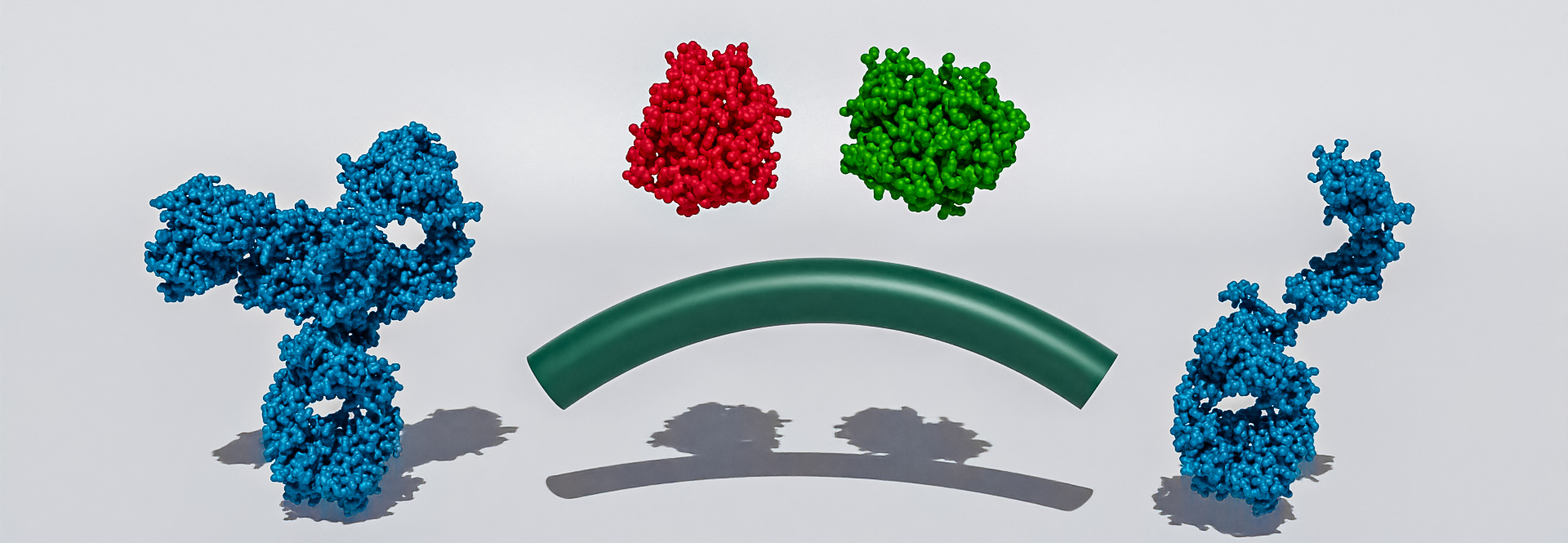 Enzyme characterization_ 3D Render of different enzymes