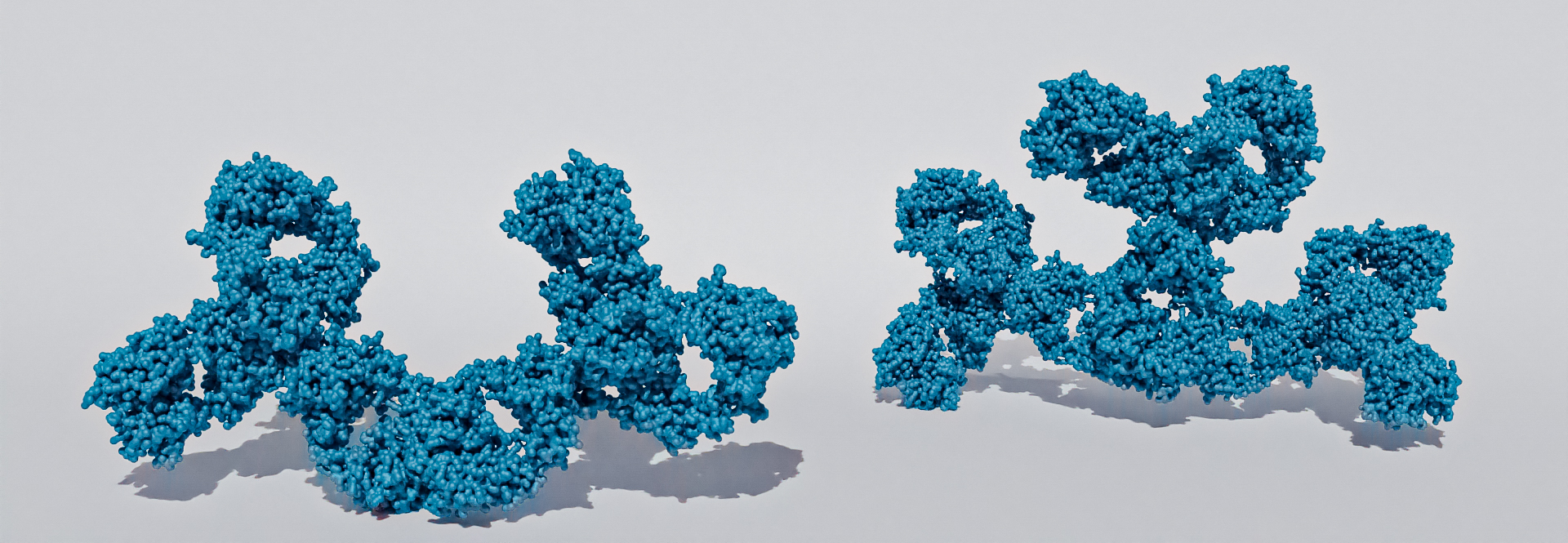 Aggregation Analysis_3D render of aggregated antibodies