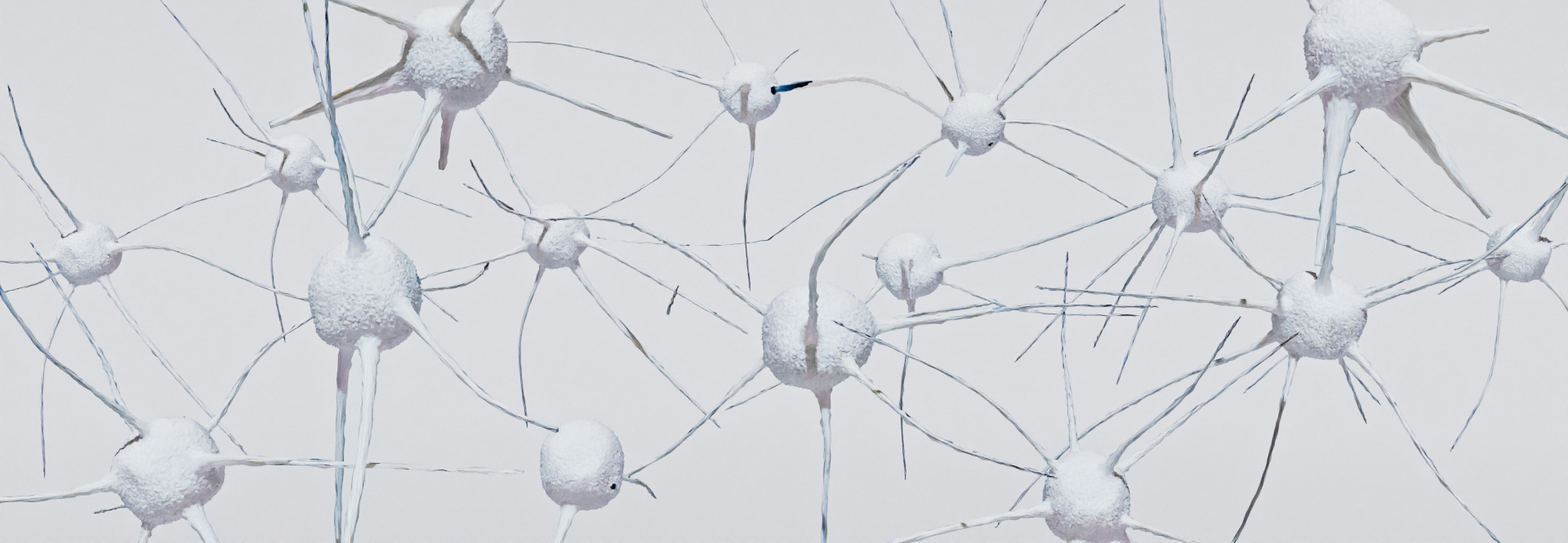 Analysis of neurotransmitters: 3D rendered scheme of neurons